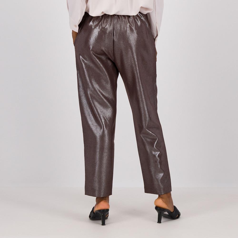 QVC EVA Franco Ciambella Pantaloni Jogger In Tessuto Laminato Con Elastico Dietro