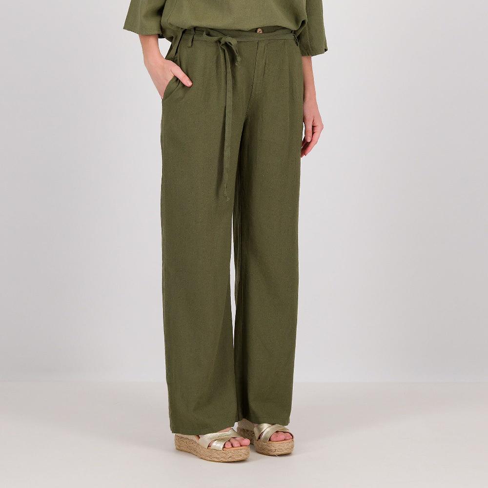 QVC EVA Franco Ciambella Pantaloni lunghi in misto lino e viscosa