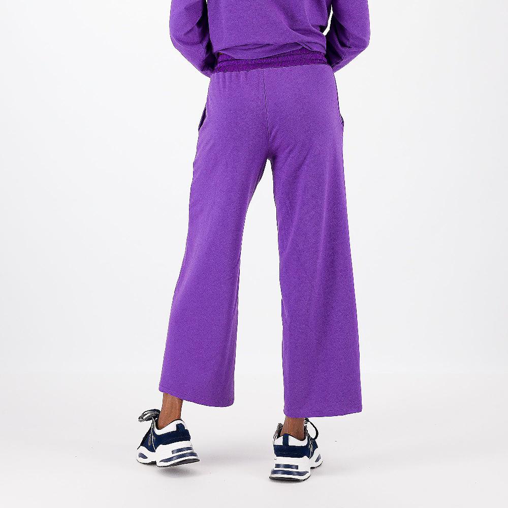 QVC EVA Franco Ciambella Pantaloni Palazzo In Felpa Di Cotone Con Raso