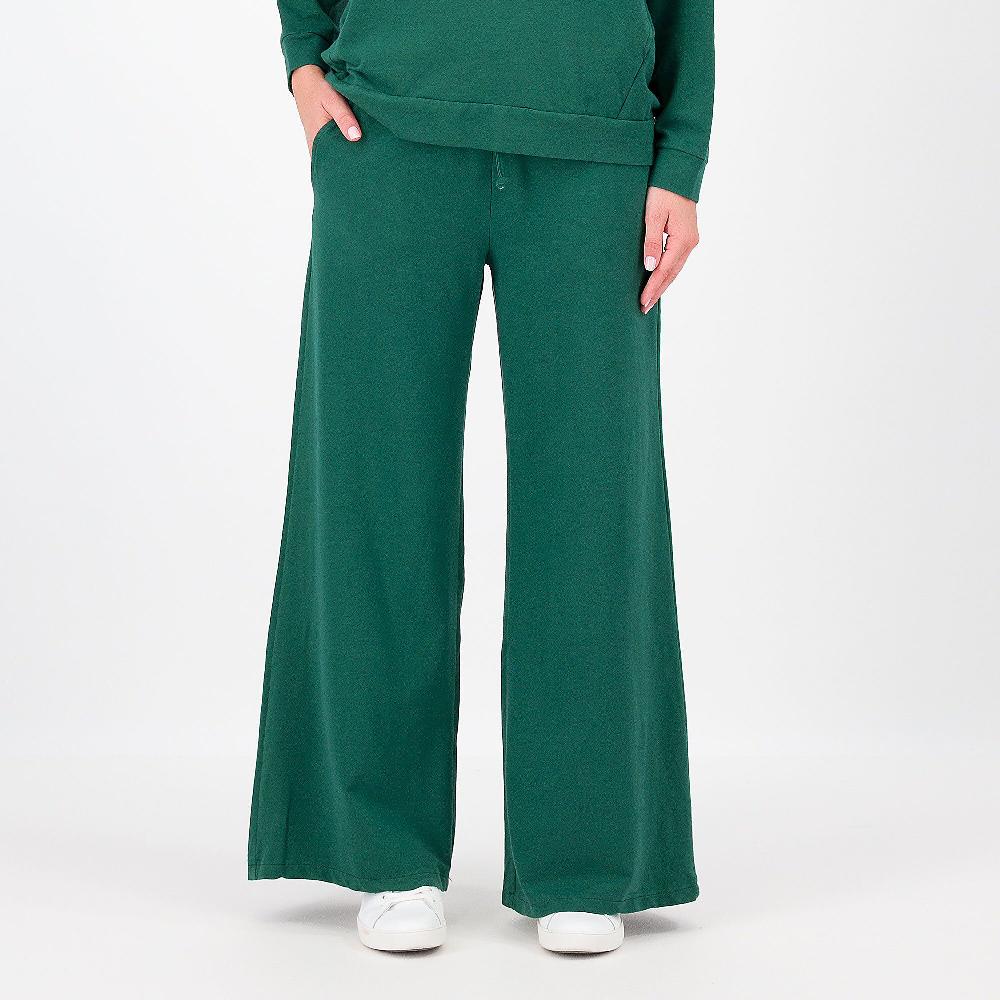 QVC EVA Franco Ciambella Pantaloni palazzo in felpa di cotone con raso