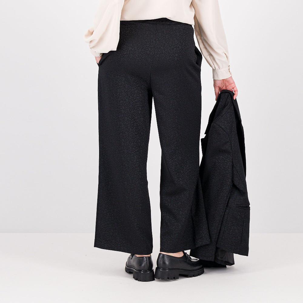 QVC EVA Franco Ciambella Pantapalazzo Jacquard Maculato Con Elastico In Vita