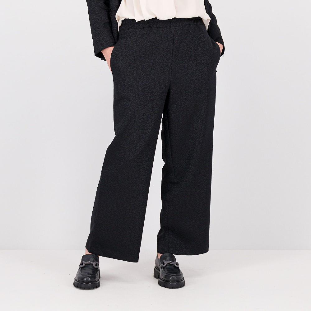 QVC EVA Franco Ciambella Pantapalazzo jacquard maculato con elastico in vita