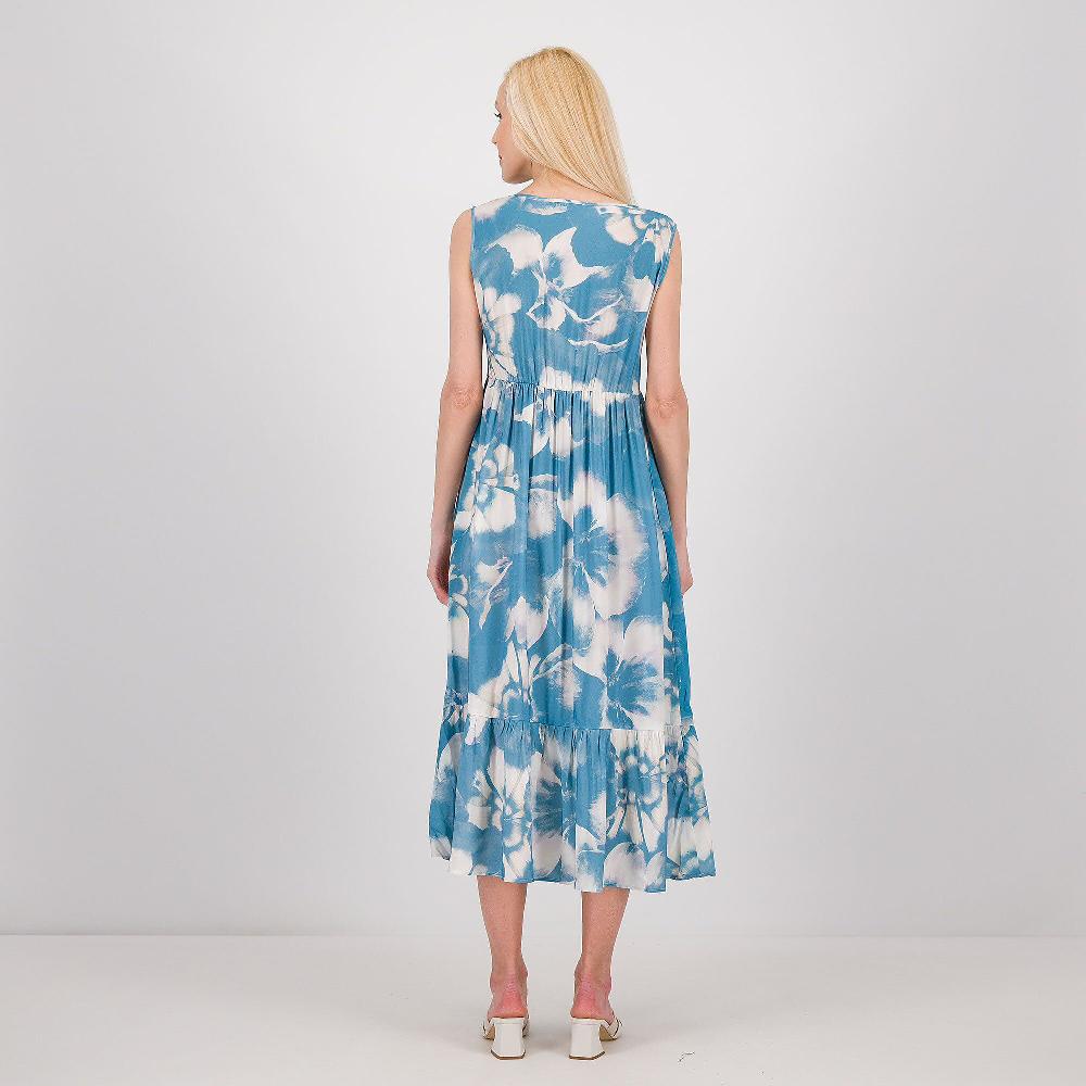 QVC EXTESA Abito In Raso Di Viscosa Con Fantasia Fiori