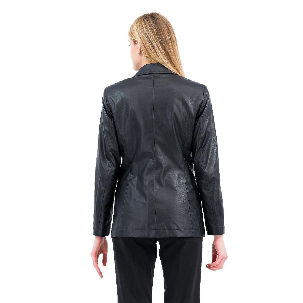 QVC EXTESA Blazer In Tessuto Spalmato Con Tasche Ad Aletta