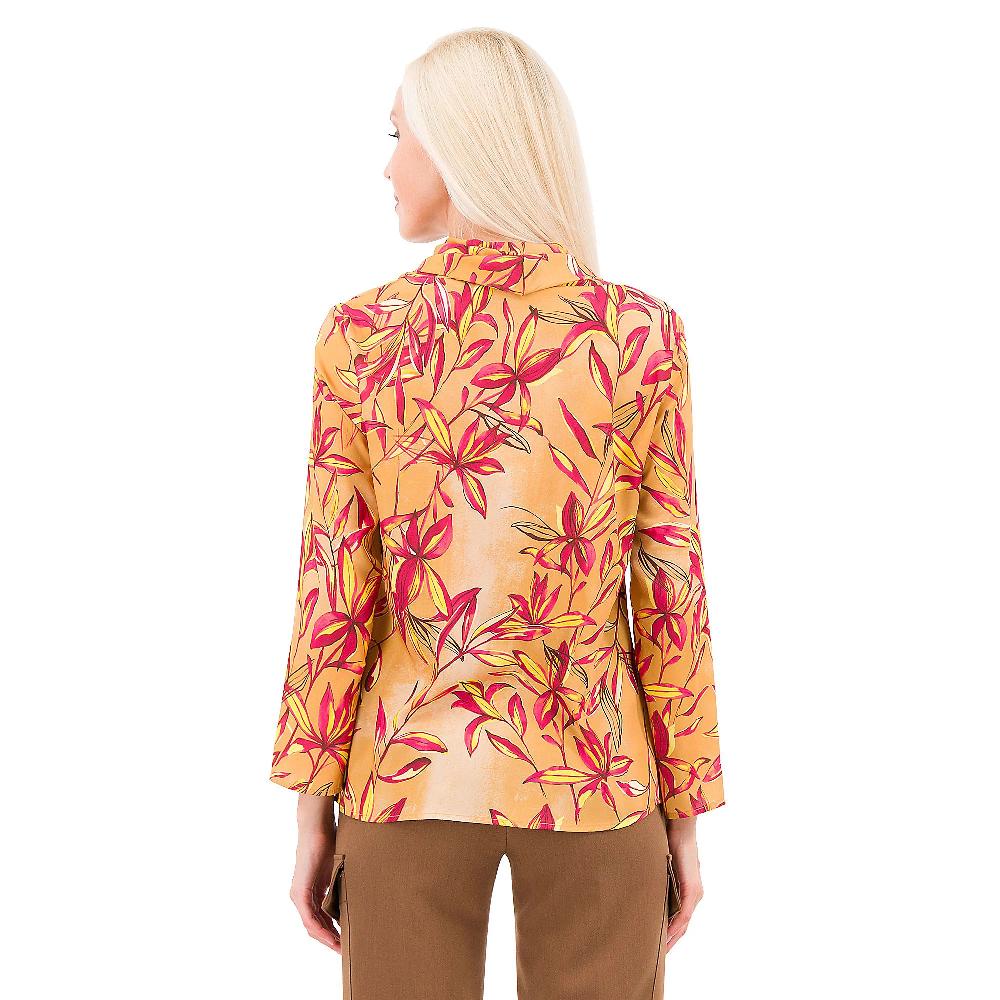 QVC EXTESA Blusa Fantasia In Raso Collo A Ciambella Made In Italy