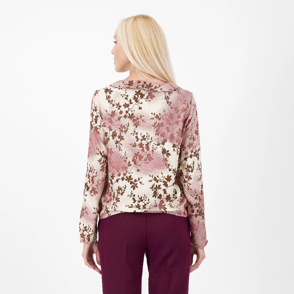 QVC EXTESA Blusa Fantasia In Viscosa Con Nodo Al Fondo