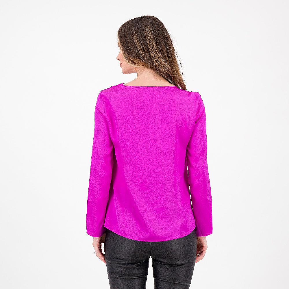 QVC EXTESA Blusa In Raso Di Viscosa Collo Asimmetrico