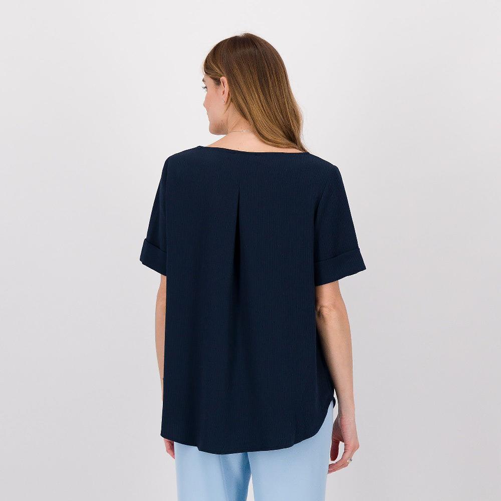 QVC EXTESA Blusa In Tessuto Froissè A Maniche Corte