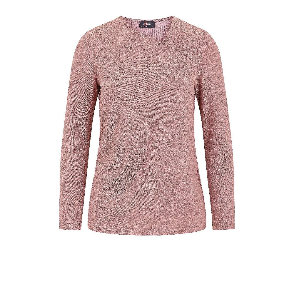 QVC EXTESA Blusa Lamè Drappeggio Allo Scollo Made In Italy