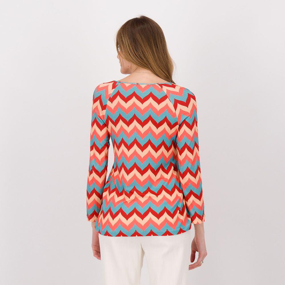 QVC EXTESA Blusa Maniche Lunghe Fantasia Linea A Tulipano