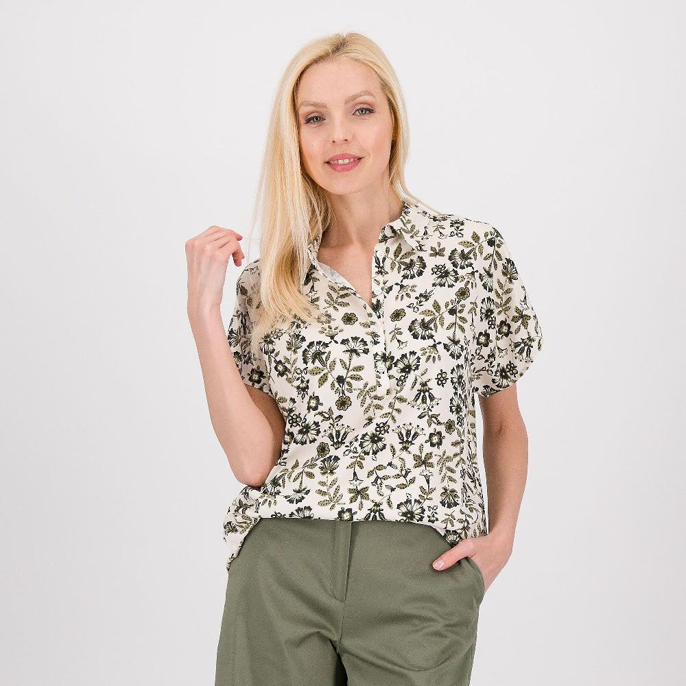 QVC EXTESA Camicia a kimono fantasia con maniche corte