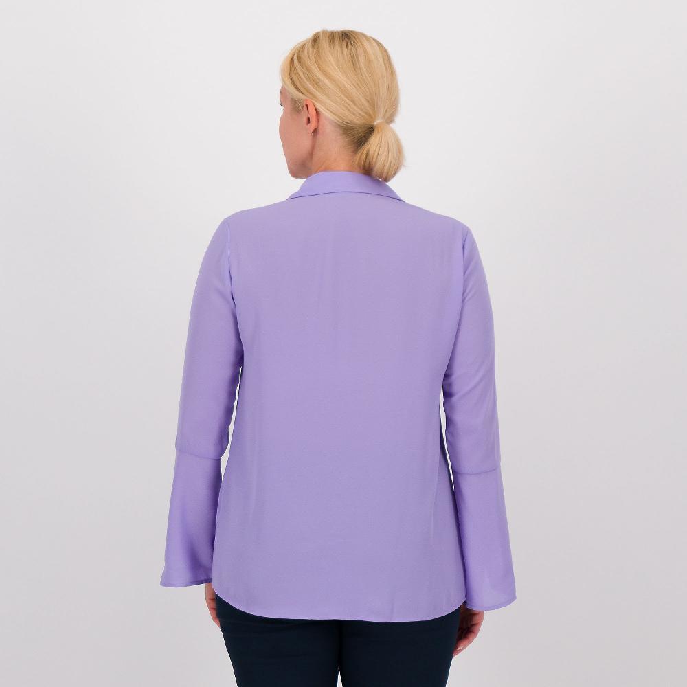 QVC EXTESA Camicia In Georgette Con Maniche Lunghe E Polsino A Campana