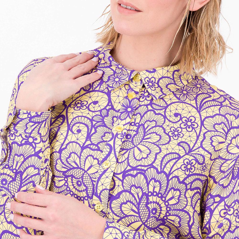 QVC EXTESA Camicione Fantasia 100%twill Di Viscosa Fonso Stondato Made In Italy