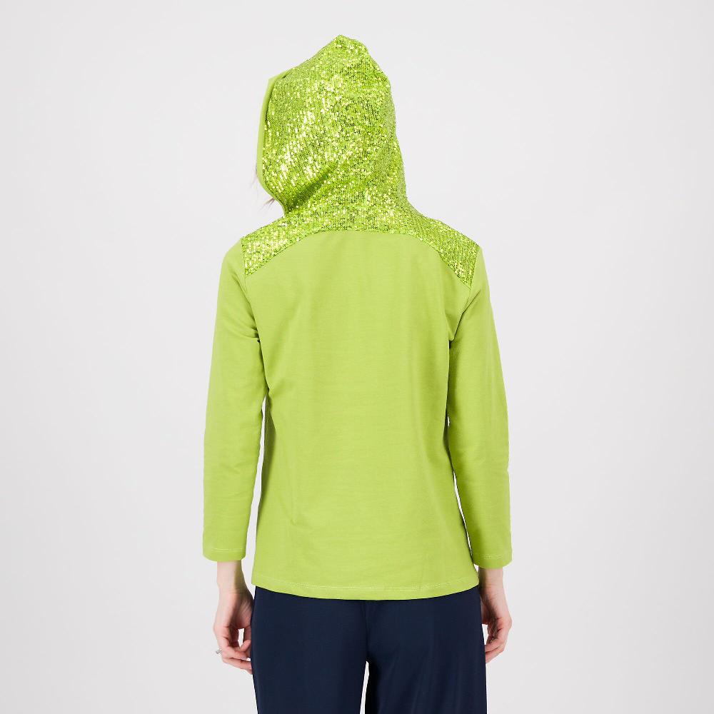 QVC EXTESA Felpa In Cotone Con Inserti In Paillettes