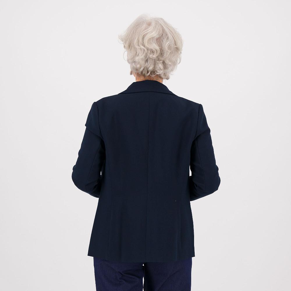 QVC Extesa Giacca In Twill Con Viscosa Tasche A Filetto Linea Sciancrata