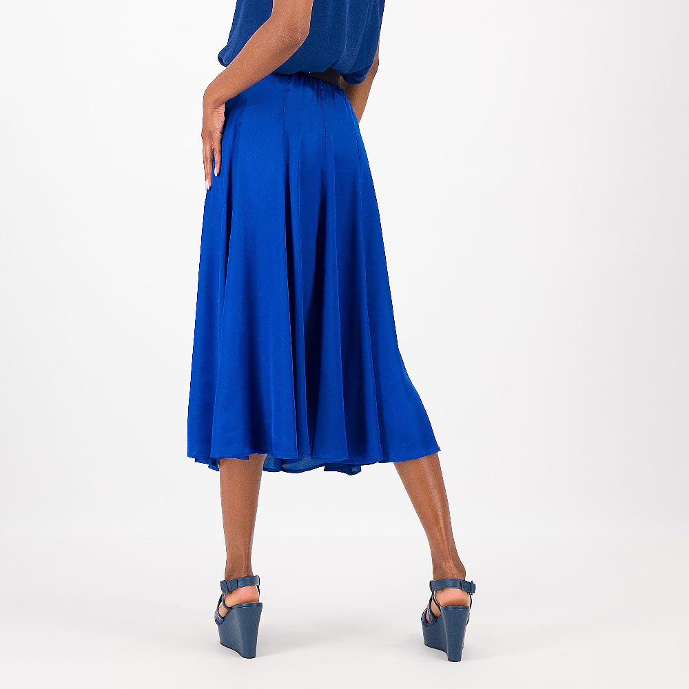 QVC EXTESA Gonna Flare In Raso 100% Viscosa Con Elastico Made In Italy