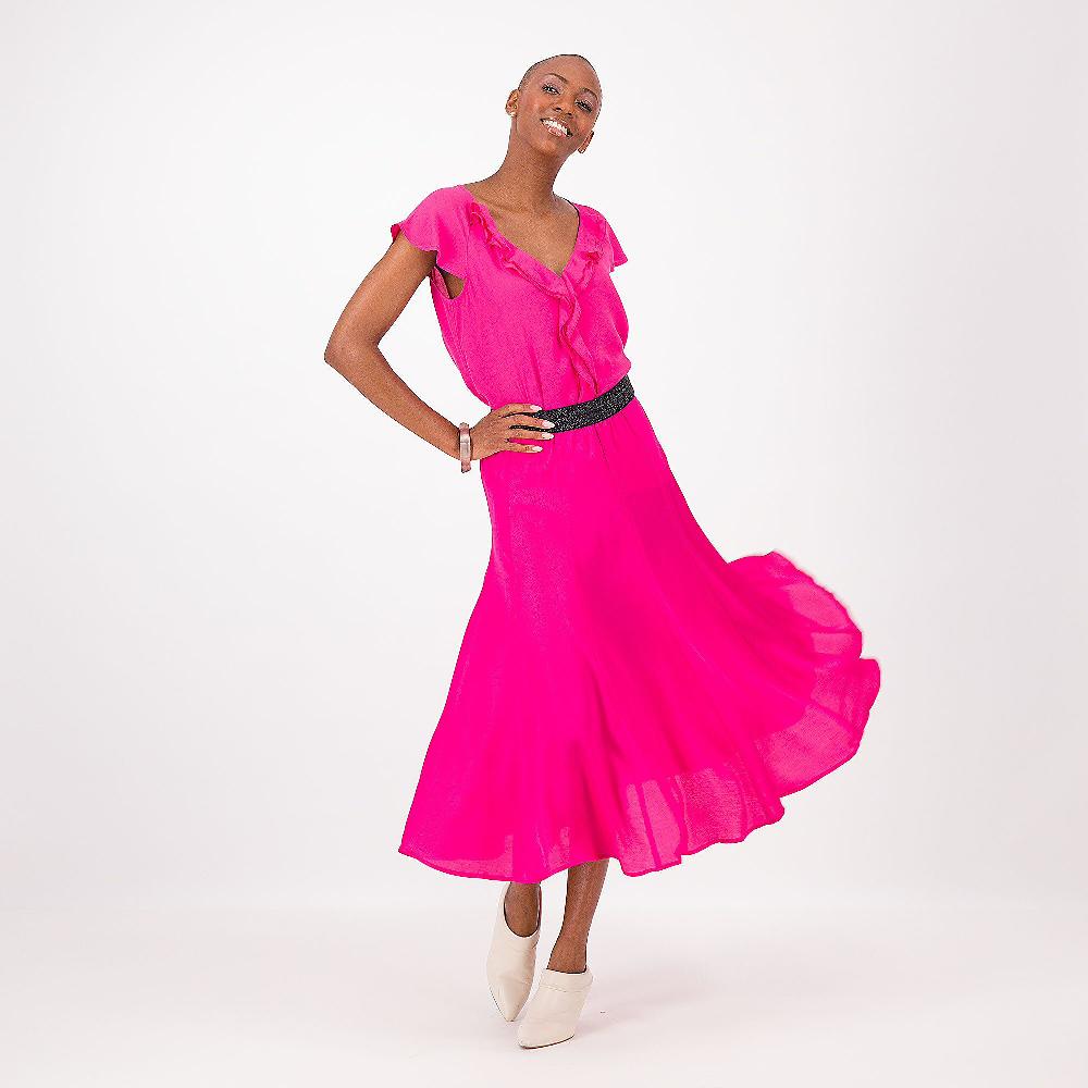 QVC EXTESA Gonna Flare In Raso 100% Viscosa Con Elastico Made In Italy