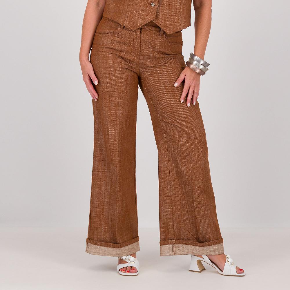 QVC EXTESA Jeans 100% cotone a gamba ampia con elastico in vita