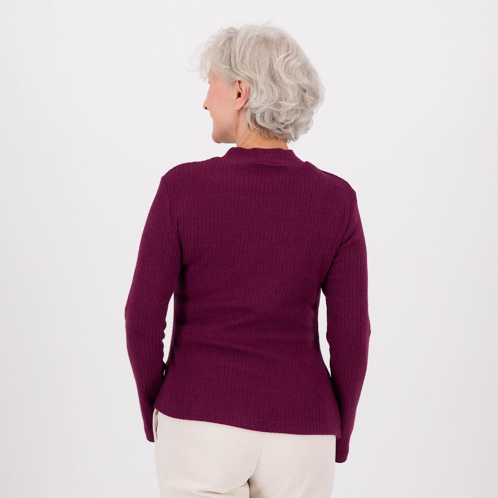 QVC EXTESA Maglia A Coste Con Collo A Lupetto E Taglio Obliquo