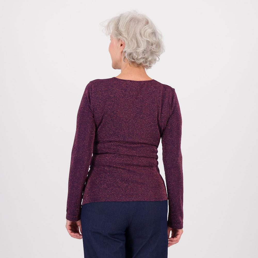 QVC EXTESA Maglia Basic A Maniche Lunghe In Jersey Lamé