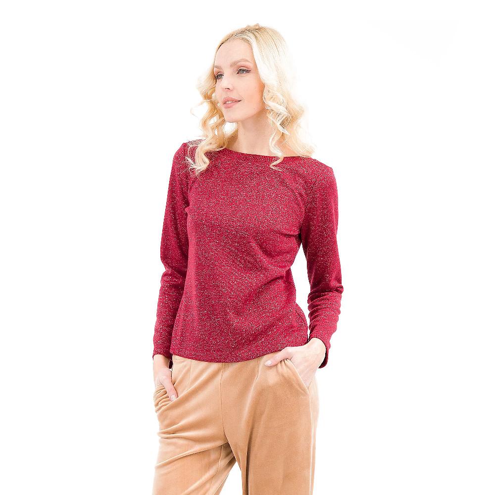 QVC EXTESA Maglia scollo a barca in filato con lamè Made in Italy