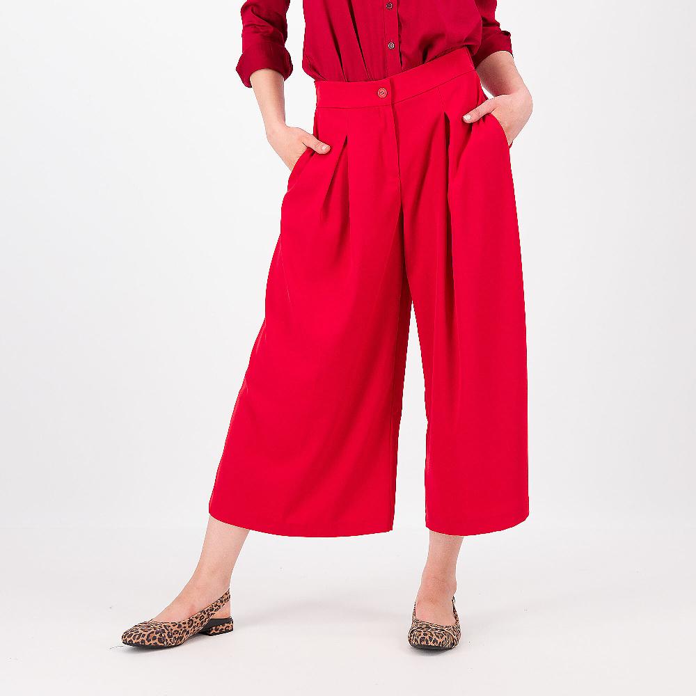 QVC EXTESA Pantagonna in cady crêpe Sfondo piega davanti Made in Italy