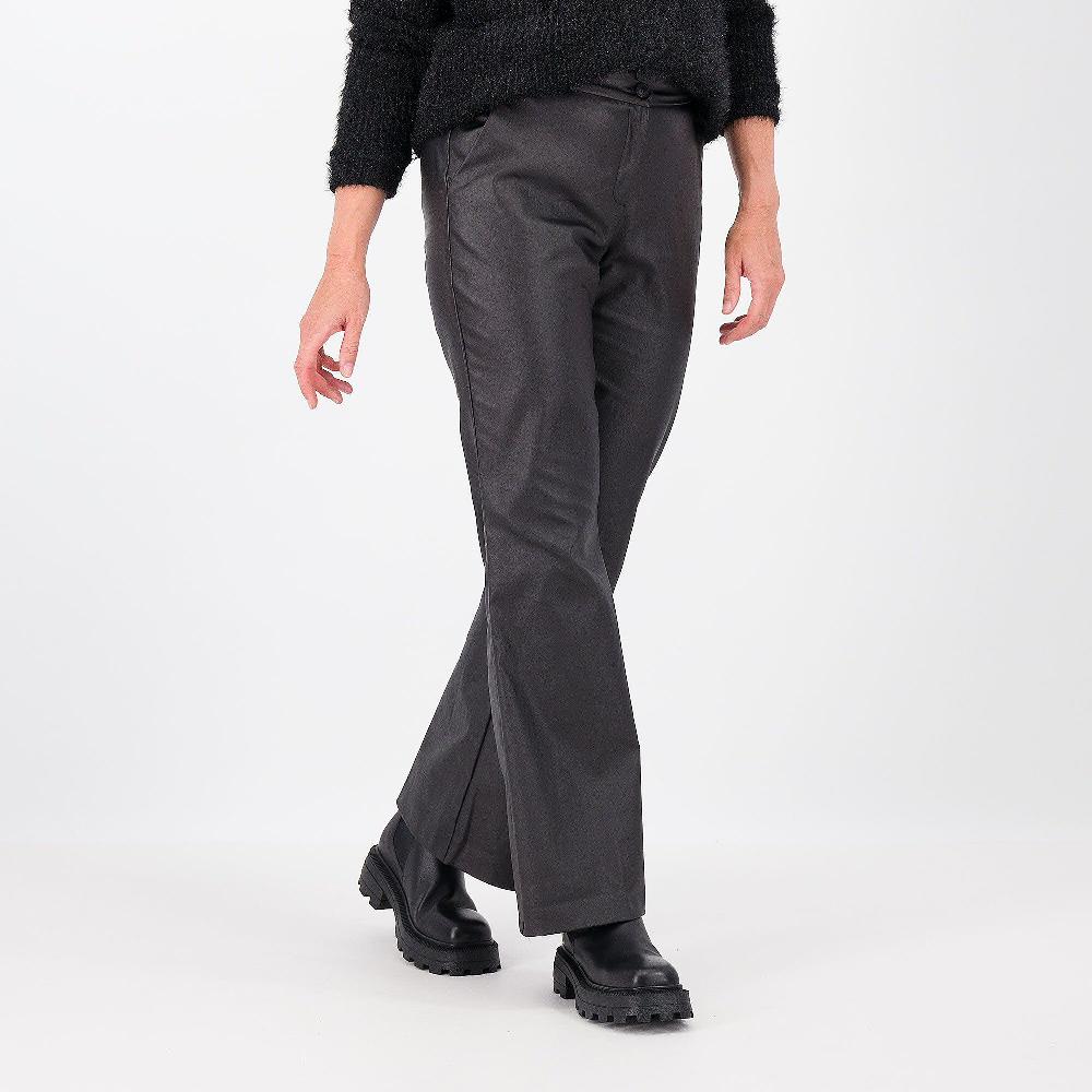 QVC EXTESA Pantaloni a zampetta in tessuto spalmato Vita elasticata Made in Italy