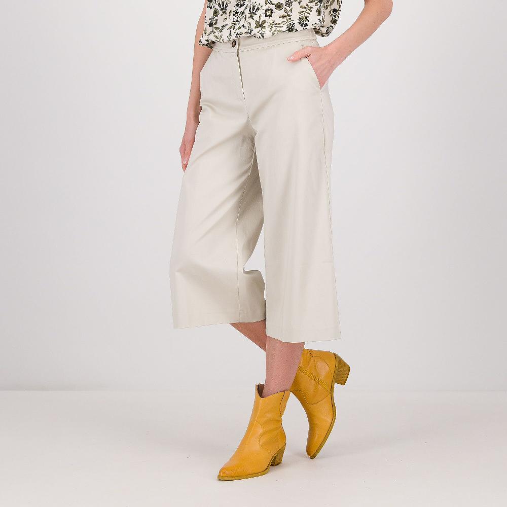 QVC EXTESA Pantaloni cropped con elastico in cinta in cotone