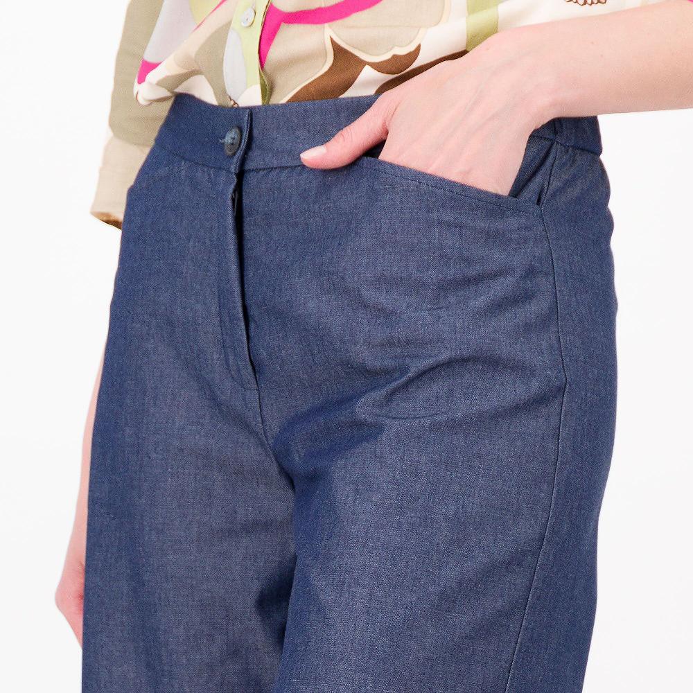 QVC EXTESA Pantaloni Cropped In Jeans Leggero Di Cotone