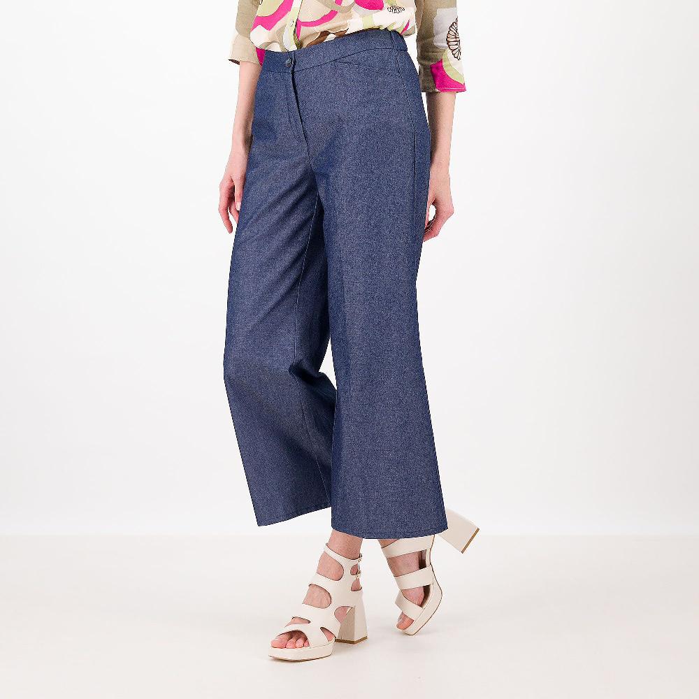 QVC EXTESA Pantaloni cropped in jeans leggero di cotone