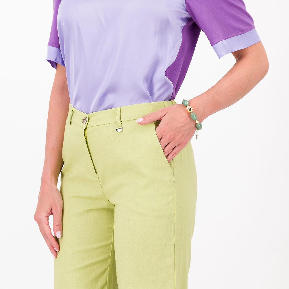 QVC EXTESA Pantaloni Gamba Dritta In Misto Lino-viscosa