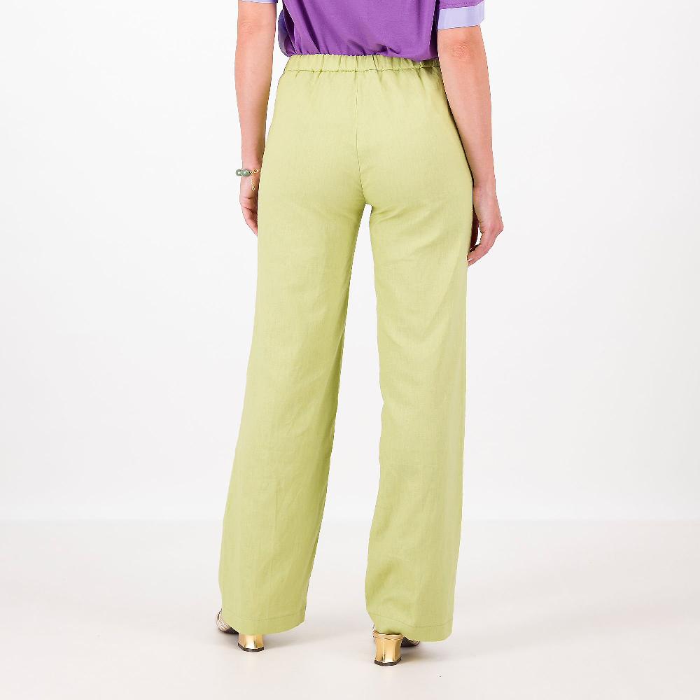 QVC EXTESA Pantaloni Gamba Dritta In Misto Lino-viscosa