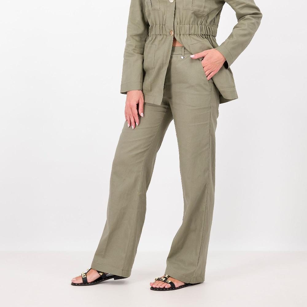 QVC EXTESA Pantaloni gamba dritta in misto lino-viscosa