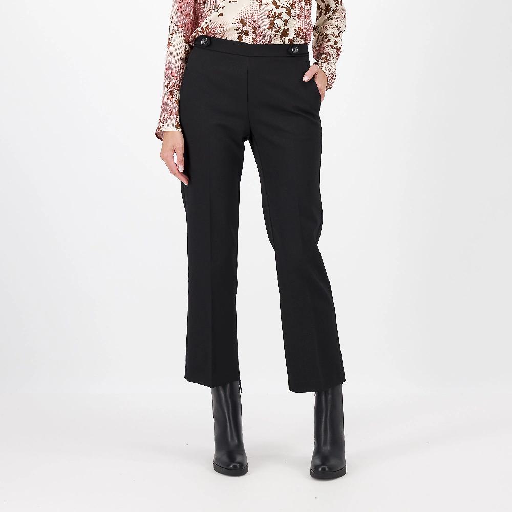 QVC EXTESA Pantaloni Gamba Dritta In Tessuto Tecnico Spigato Made In Italy