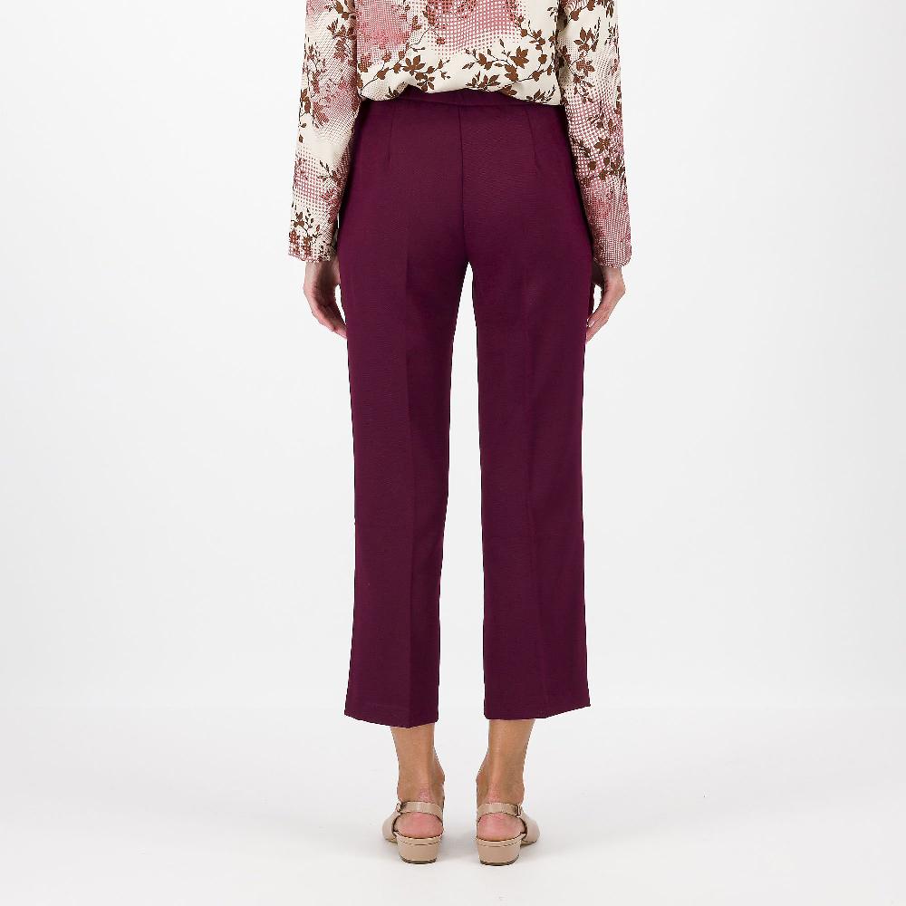 QVC EXTESA Pantaloni Gamba Dritta In Tessuto Tecnico Spigato Made In Italy