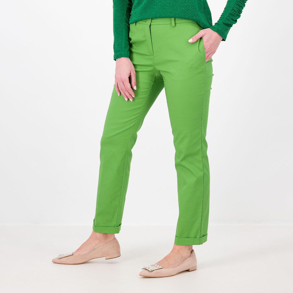 QVC EXTESA Pantaloni in cotone a sigaretta con risvolto Made in Italy