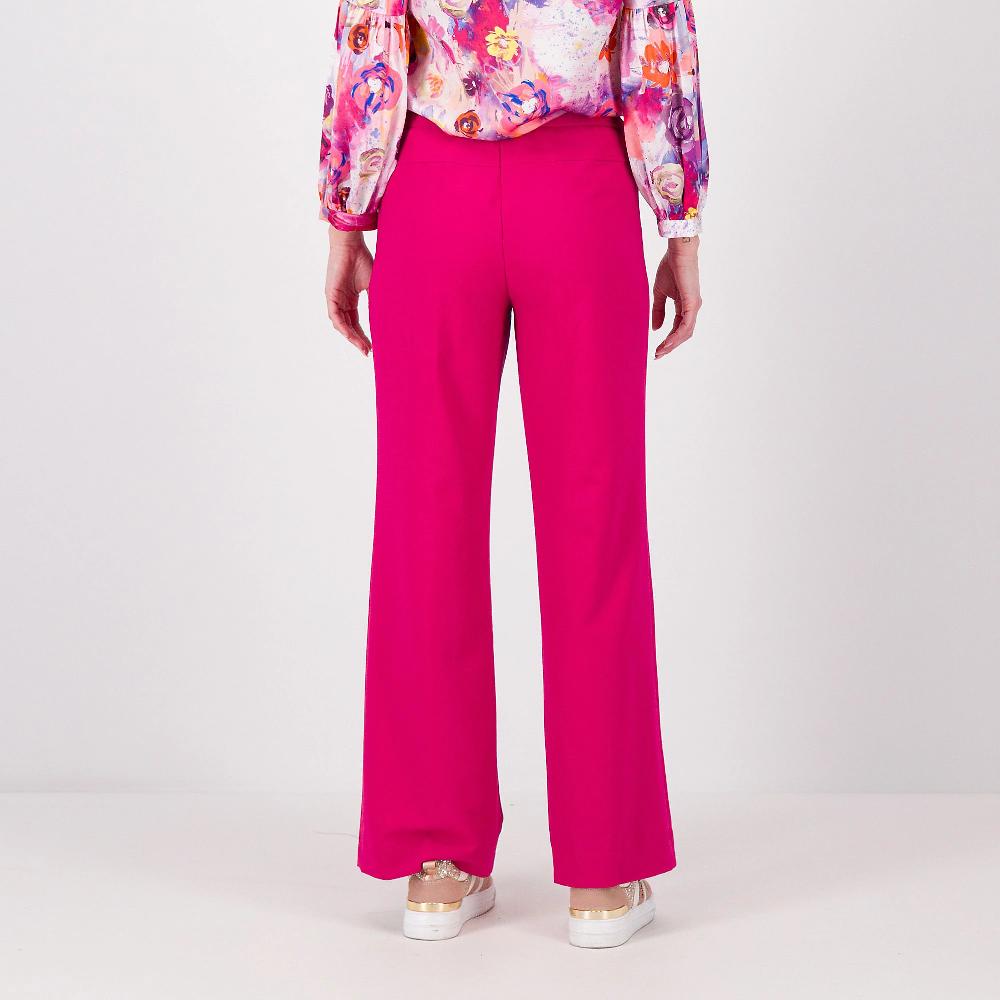 QVC EXTESA Pantaloni Linea Ampia Tessuto Crêpe Stretch Tasche Modello Jeans Made In Italy