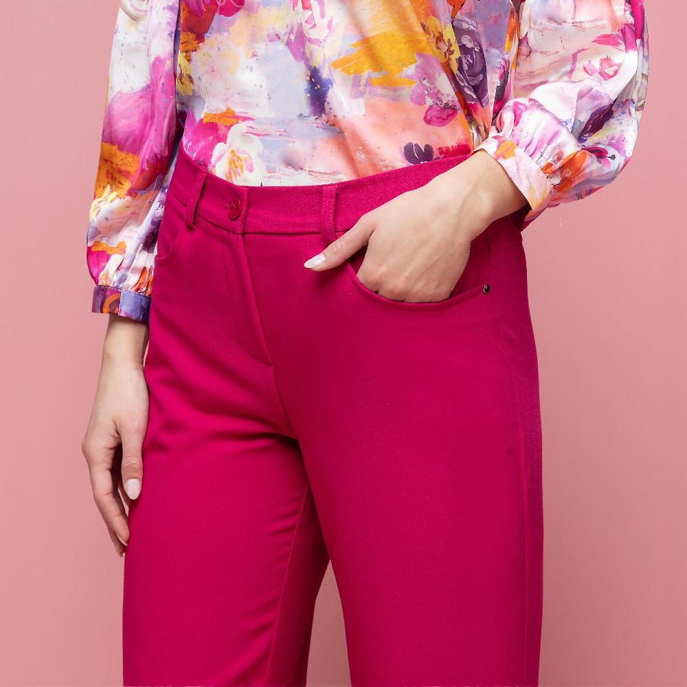 QVC EXTESA Pantaloni Linea Ampia Tessuto Crêpe Stretch Tasche Modello Jeans Made In Italy