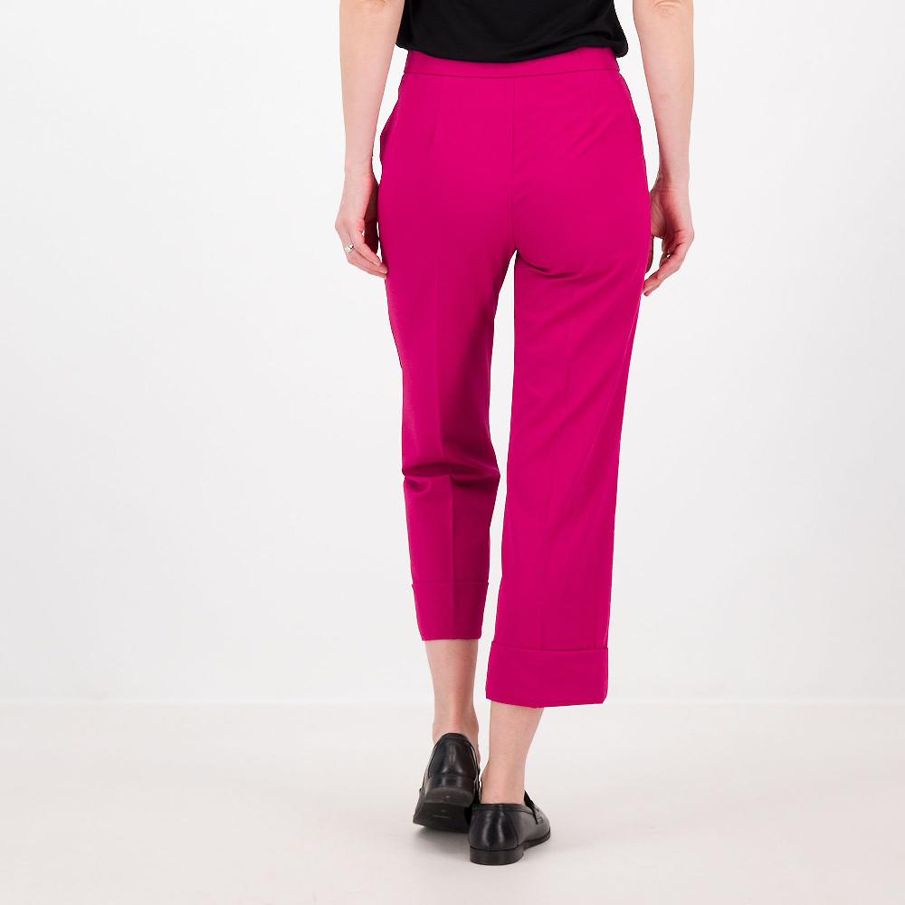 QVC EXTESA Pantaloni Regular E Petite In Cady Crépe Con Risvolto