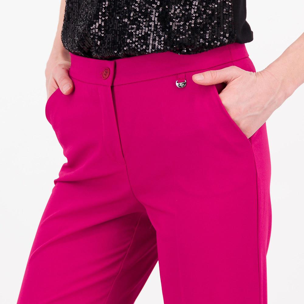 QVC EXTESA Pantaloni Regular E Petite In Cady Crépe Con Risvolto
