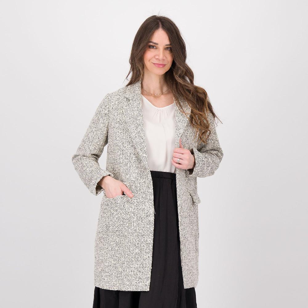 QVC EXTESA Soprabito in tessuto bouclè lunghezza al ginocchio
