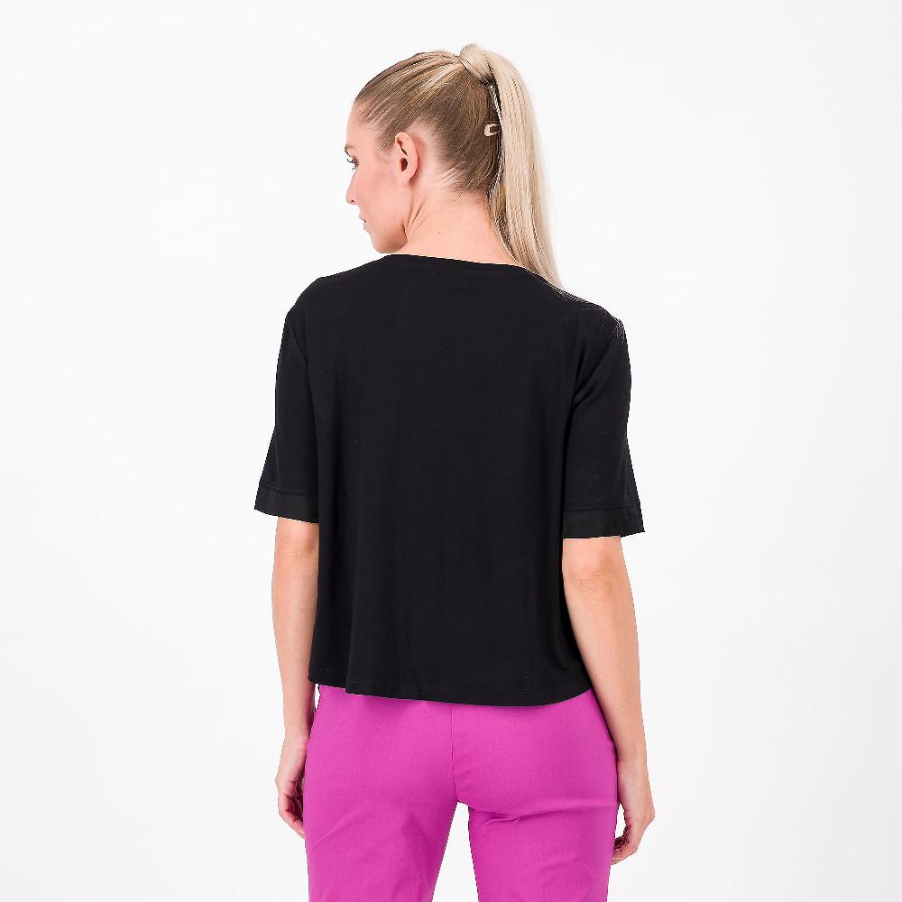 QVC EXTESA T-shirt Mezza Manica In Raso Di Viscosa E Jersey