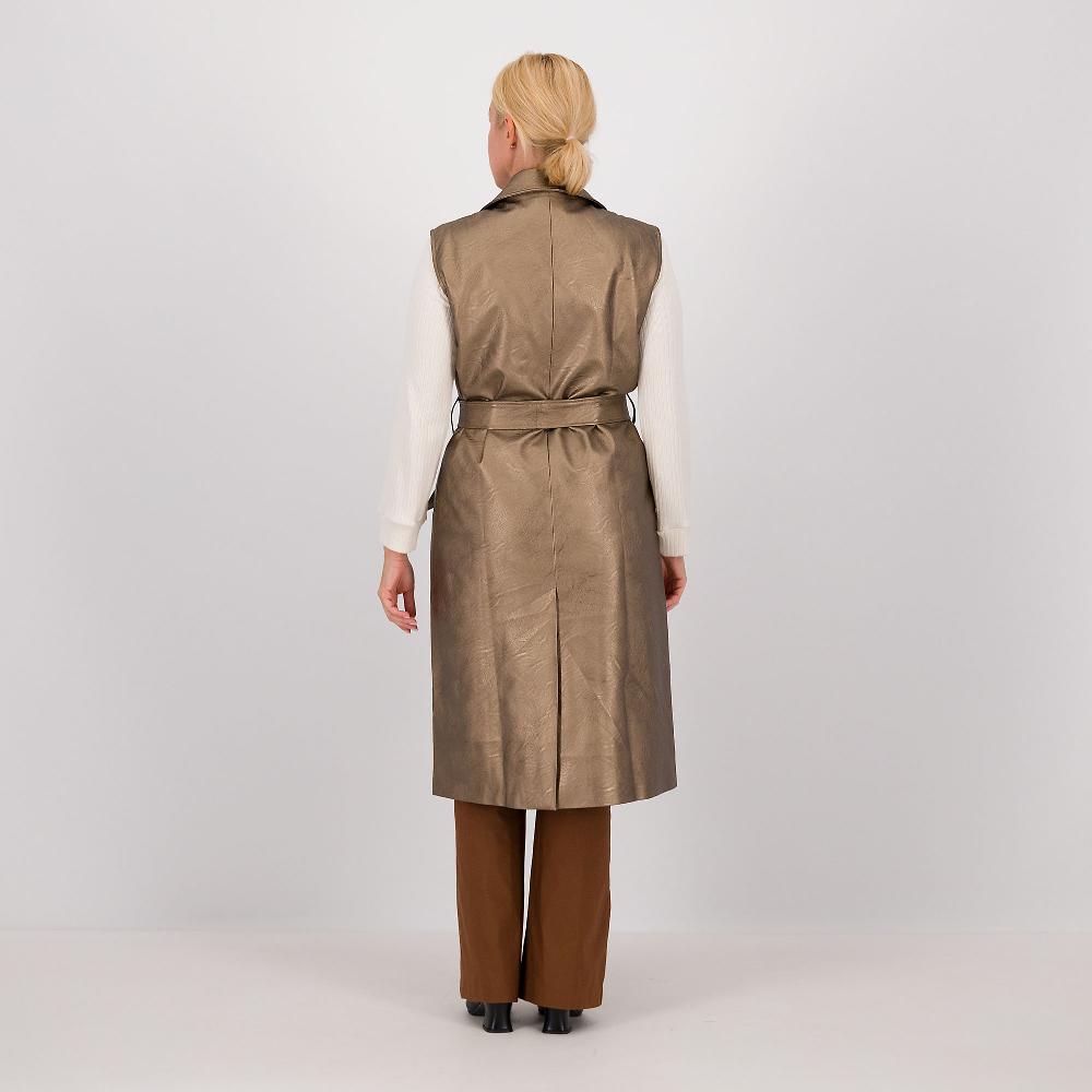 QVC EXTESA Trench Smanicato A Doppio Petto In Tessuto Spalmato
