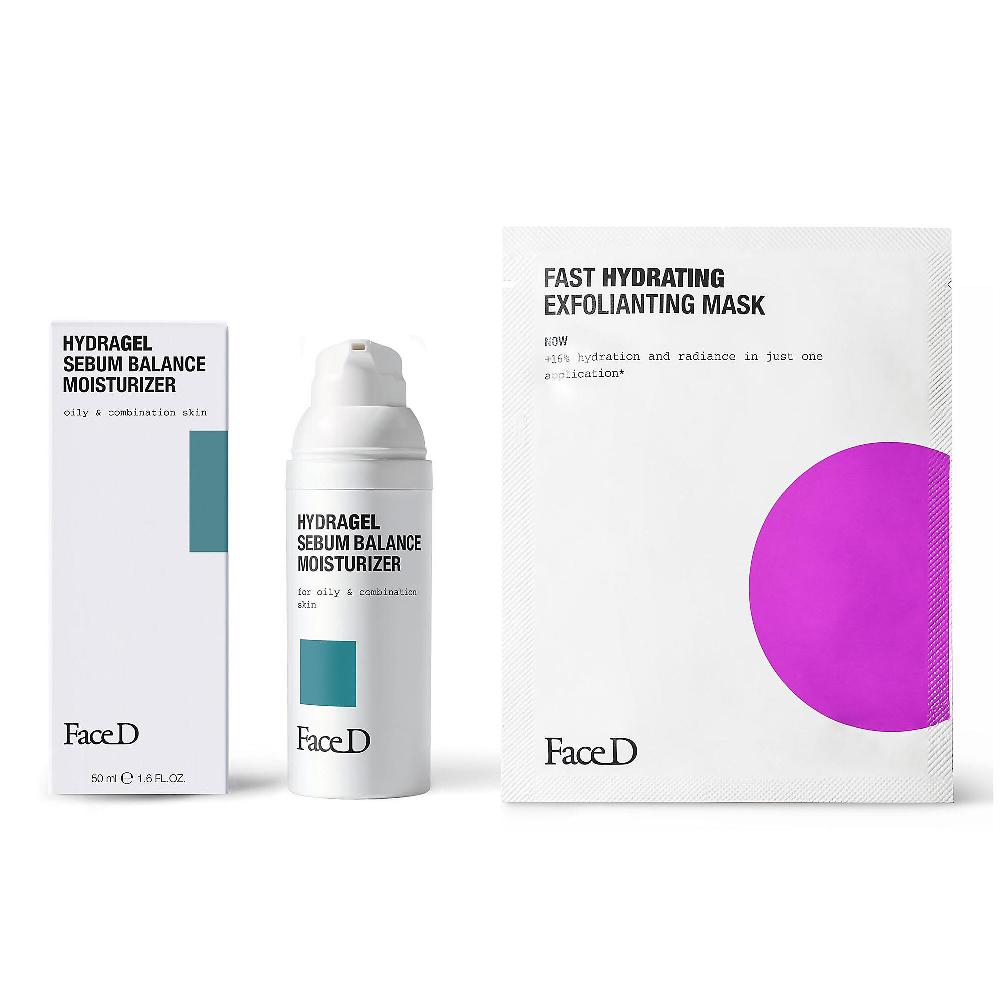 QVC Face-D Crema Hydragel e maschera esfoliante Idratazione Immediata