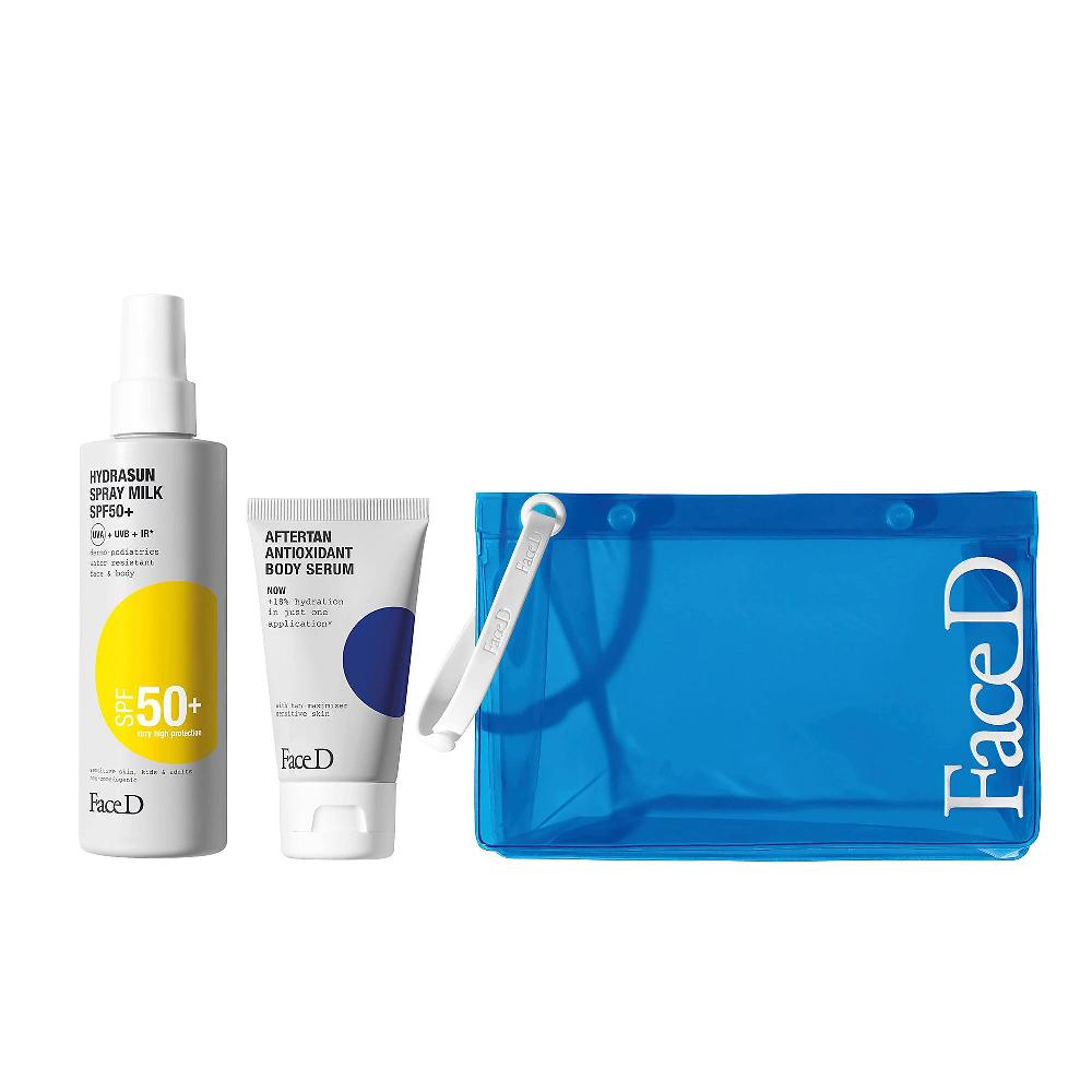 QVC Face-D Crema solare viso e corpo SPF50+ e siero doposole