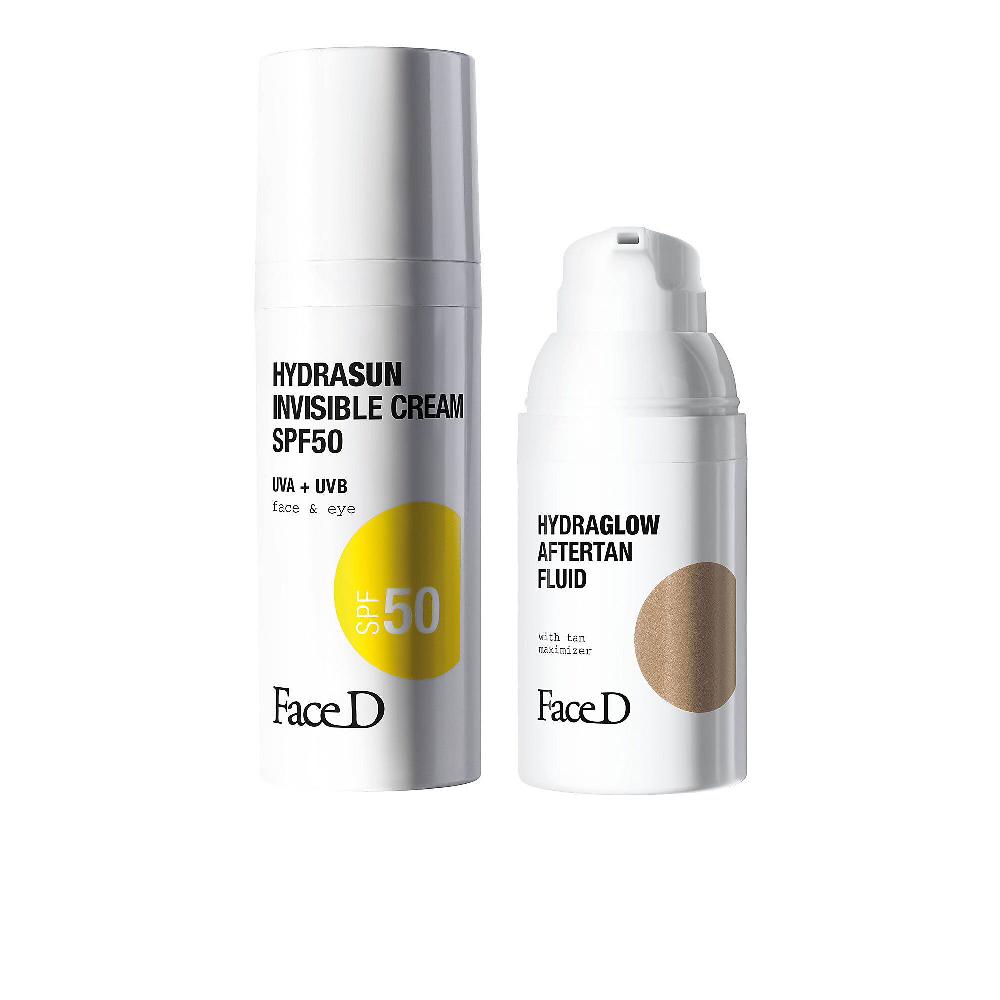 QVC Face-D Protezione solare Invisible Cream SPF50 e doposole Hydraglow