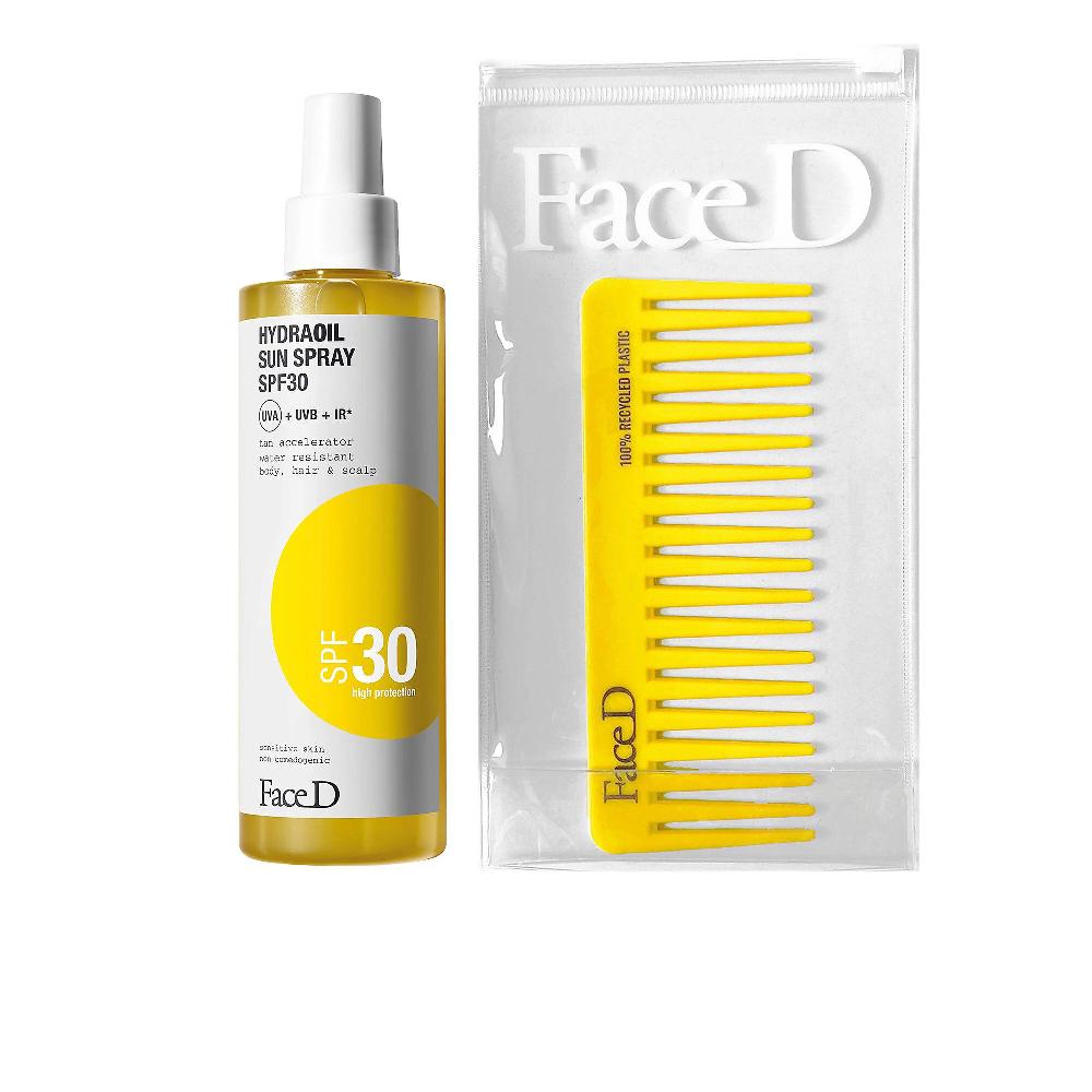 QVC Face-D Solare corpo e capelli SPF30 + pettine e pochette