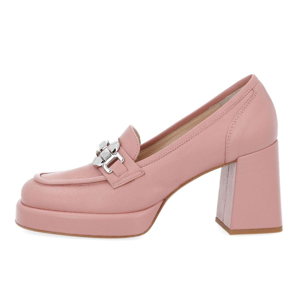 QVC FAIRE Mocassini In Pelle Con Morsetto Tacco 9 Cm Con Plateau