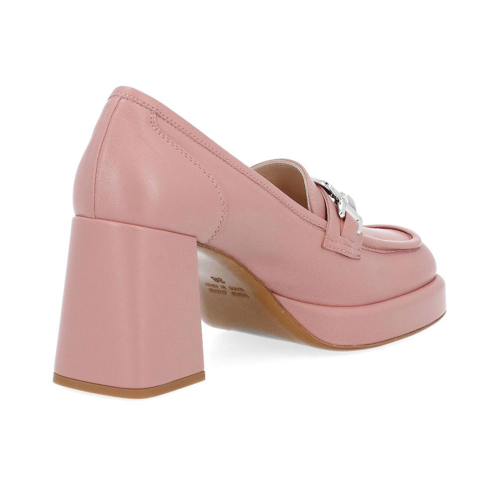 QVC FAIRE Mocassini In Pelle Con Morsetto Tacco 9 Cm Con Plateau