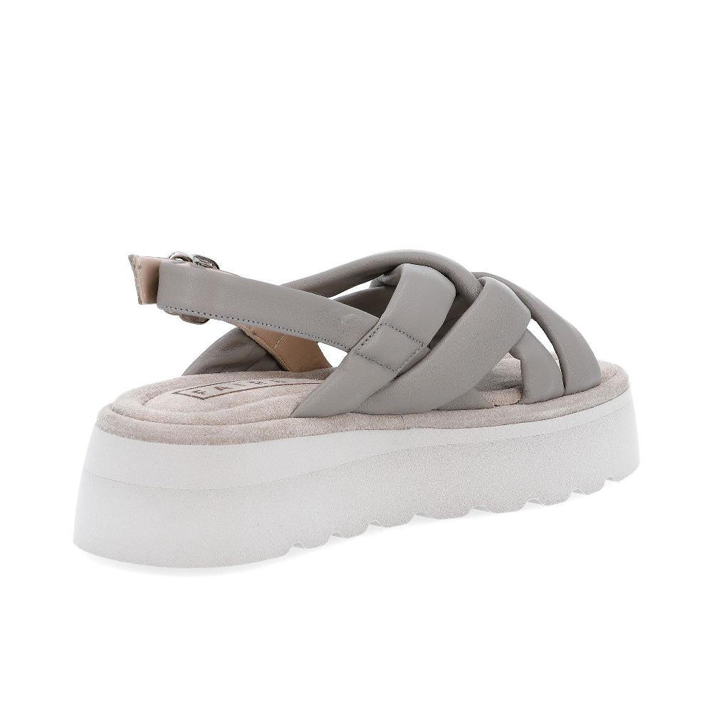 QVC FAIRE Sandali In Pelle Con Fasce Incrociate Zeppa 5 Cm